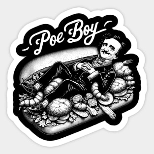 Edgar Allan Poe Funny Poe Boy Sandwich Sticker